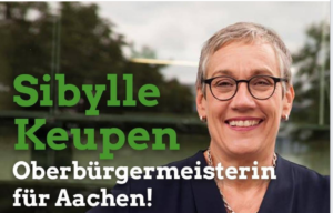 In der OB-Stichwahl: Sibylle Keupen, parteilose Kandidatin der Grünen.