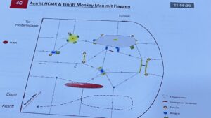 So sehen die Skizzzen für die Eröffnungssfeier aus: eine akrinische Arbeit und aufwendige Planung. Foto: m-m