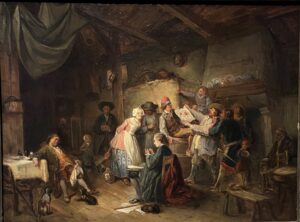 Jean-Baptist Madou, Zeichner in einer Herberge, Limburgs Museum, Leihgabe Rijksdienst voor Cultureel Erfgoed, Amersfoort