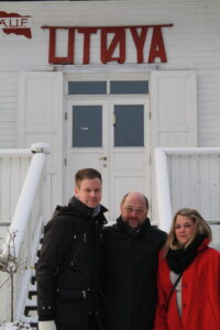 Martin Schulz mit Eskil Pedersen und Marianne Wilhelmsen. 